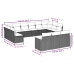 Set de sofás de jardín y cojines 13 pzas ratán sintético negro