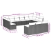 Set de sofás de jardín y cojines 13 pzas ratán sintético negro