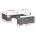 Set sofás de jardín 14 pzas con cojines ratán sintético beige