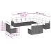 Set sofás de jardín con cojines 13 piezas ratán sintético gris
