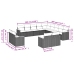 Set sofás de jardín con cojines 13 pzas ratán sintético beige