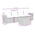 Set de muebles de jardín 5 pzas y cojines ratán sintético negro