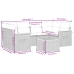 Set de comedor de jardín 7 pzas y cojines ratán sintético negro