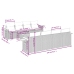 Set de muebles de jardín 9 pzas y cojines ratán sintético gris