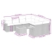 Set de sofás de jardín 9 pzas con cojines ratán sintético beige