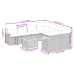 Set de muebles de jardín 9 pzas y cojines ratán sintético gris
