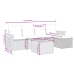 Set de muebles de jardín 6 pzas y cojines ratán sintético gris