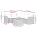 Set de muebles de jardín 6 pzas y cojines ratán sintético gris