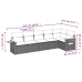 Set de muebles de jardín 6 pzas y cojines ratán sintético gris