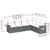 Set de muebles de jardín 6 pzas y cojines ratán sintético gris