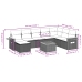 Set de muebles de jardín 9 pzas y cojines ratán sintético gris