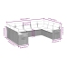 Set de sofás de jardín 9 pzas con cojines ratán sintético beige