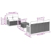 Set de muebles de jardín 6 pzas y cojines ratán sintético gris