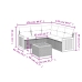 Set de muebles de jardín 6 pzas y cojines ratán sintético gris