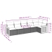 Set de muebles de jardín 6 pzas y cojines ratán sintético gris