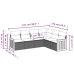 Set de muebles de jardín 6 pzas y cojines ratán sintético gris