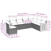 Set de muebles de jardín 6 pzas y cojines ratán sintético gris