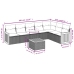 Set de sofás de jardín 8 pzas y cojines ratán sintético gris