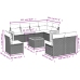 Set de sofás de jardín 9 pzas con cojines ratán sintético beige