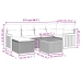 Set sofás de jardín 7 piezas y cojines ratán sintético beige