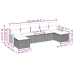 Set sofás de jardín 7 piezas y cojines ratán sintético beige