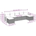 Set sofás de jardín 7 piezas y cojines ratán sintético beige