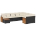 Set de sofás de jardín 10 pzas cojines ratán sintético negro