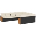 Set de sofás de jardín 10 pzas cojines ratán sintético negro