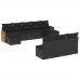 Set de sofás de jardín 10 pzas cojines ratán sintético negro