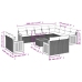 Set sofás de jardín con cojines 13 pzas ratán sintético beige