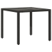 Set de muebles jardín 5 pzas con cojines ratán sintético negro
