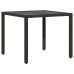 Set de muebles jardín 5 pzas con cojines ratán sintético negro
