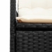 Set de muebles jardín 5 pzas con cojines ratán sintético negro