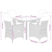 Set de muebles jardín 5 pzas con cojines ratán sintético negro