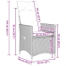 Set comedor de jardín 5 piezas y cojines ratán sintético marrón
