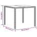 Set comedor de jardín 5 piezas y cojines ratán sintético marrón