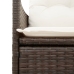 Set comedor de jardín 5 piezas y cojines ratán sintético marrón