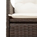 Set comedor de jardín 7 pzas con cojines ratán sintético marrón