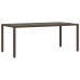 Set comedor para jardín 9 pzas y cojines ratán sintético marrón