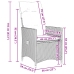 Set comedor para jardín 9 pzas y cojines ratán sintético marrón