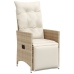 Set comedor de jardín 7 pzas con cojines ratán sintético beige