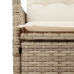 Set comedor de jardín 7 pzas con cojines ratán sintético beige
