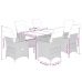 Set comedor de jardín 7 pzas con cojines ratán sintético beige