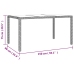 Set comedor de jardín 7 pzas con cojines ratán sintético beige