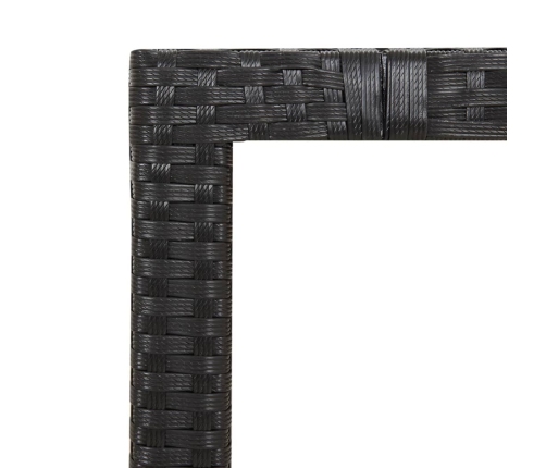 Set de muebles jardín 5 pzas con cojines ratán sintético negro