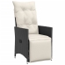 Set de muebles jardín 5 pzas con cojines ratán sintético negro