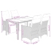 Set de muebles jardín 5 pzas con cojines ratán sintético negro