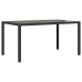 Set de comedor de jardín 7 pzas y cojines ratán sintético negro