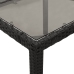 Set de comedor de jardín 7 pzas y cojines ratán sintético negro