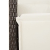 Set de mesa y sillas jardín 9 piezas y cojines ratán PE marrón
